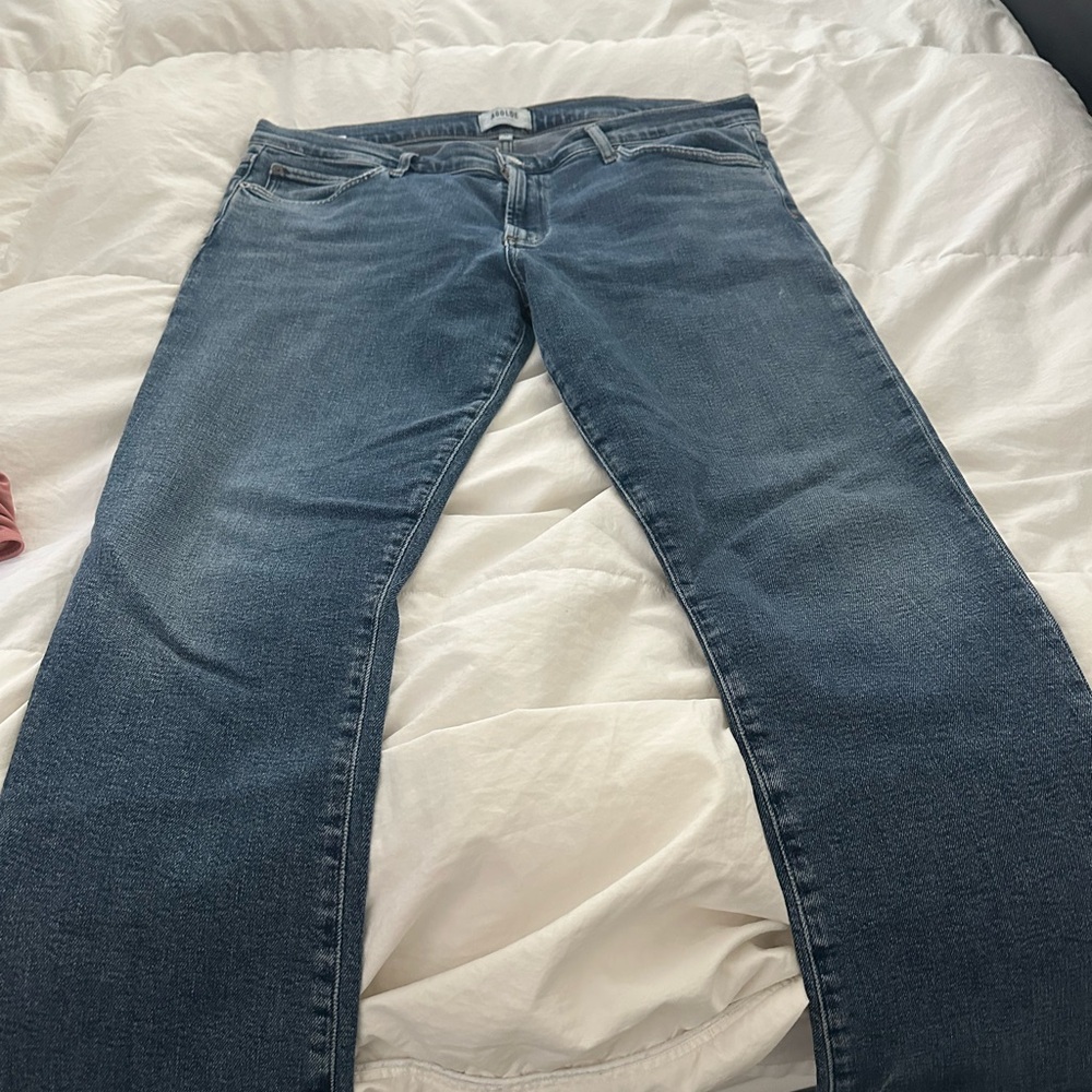Agolde Women's Straight Leg Jeans in Dark Blue Wash